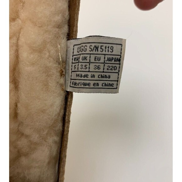 BOGO UGG Knightsbridge Tan Tall Suede Boot 5119 Shearling Lined Back Zip Women 5 - Picture 12 of 16